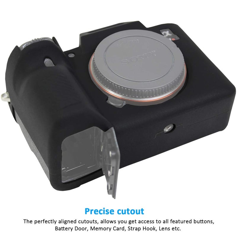Easy Hood Camera Case for Sony Alpha 7R IV A7R IV A7RIV A7RM4 ILCE-7RM4 Digital Camera, Anti-Scratch Soft Silicone Rubber Protective Camera Cover Protector Skin (Black) - Image 5